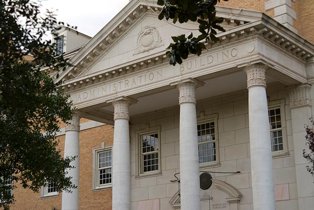 Outside of UNT Administration Building