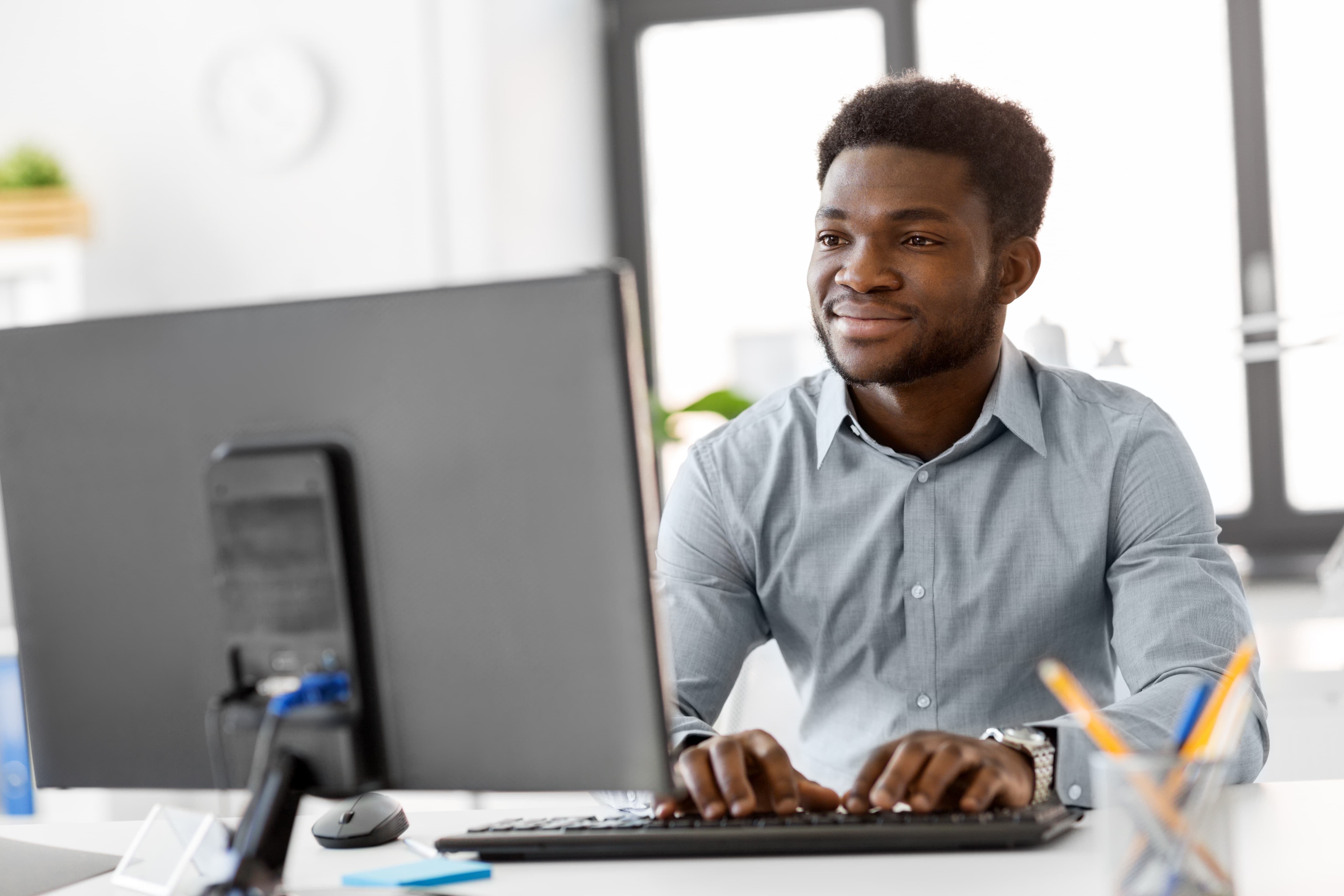 Person using a computer